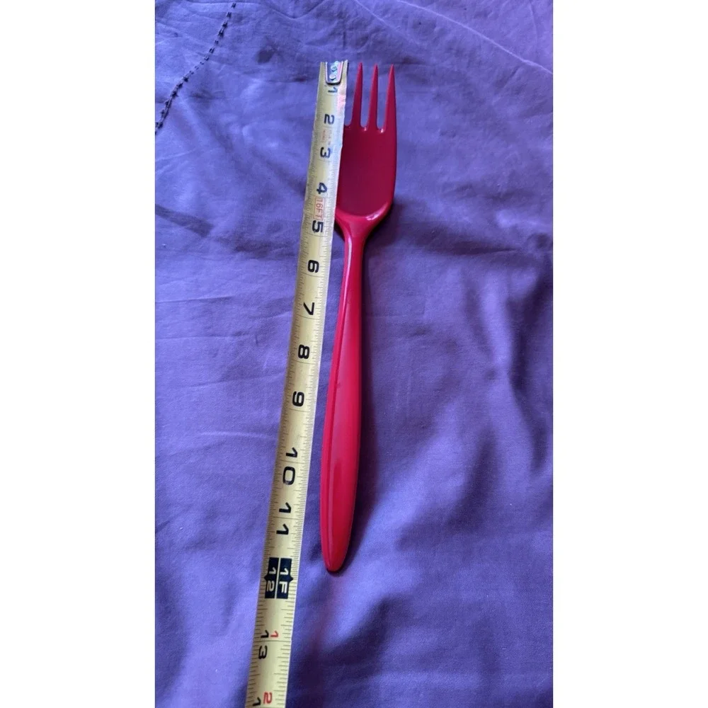 Hutzler Danish Modern‎ Design Melamine Rosti Orange Angled Serving Fork 2530